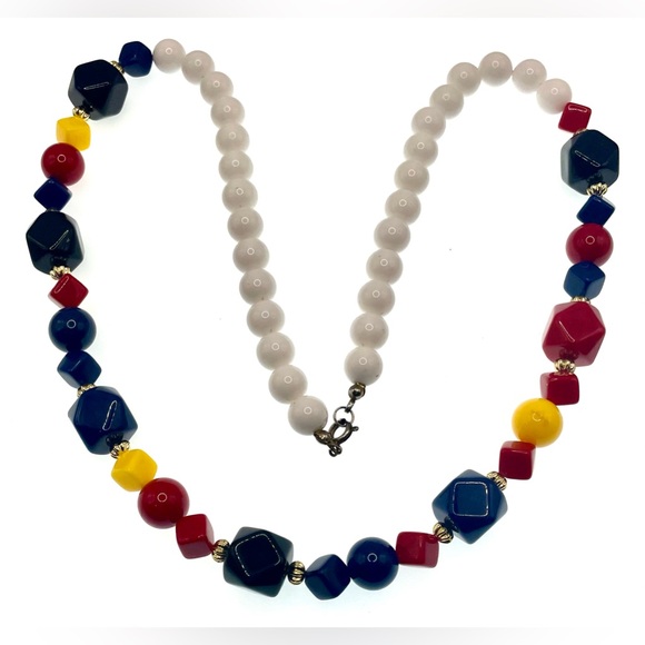 Vintage Jewelry - 3 for $30 Vintage 1980s Colorful Acrylic Beaded Necklace